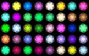 彩色花朵图案背景Canvas特效